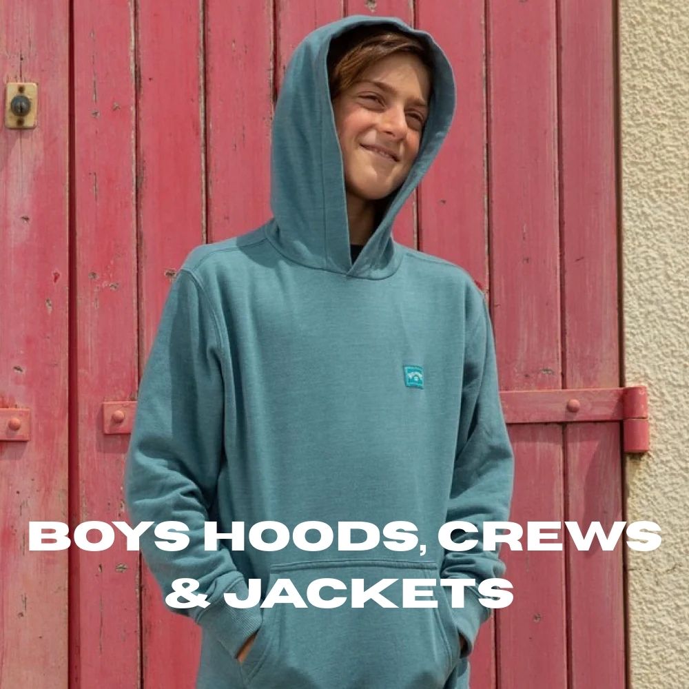 Boys Surf Hoodies, Jackets, Crews at Freeride Surf & Skate NZ