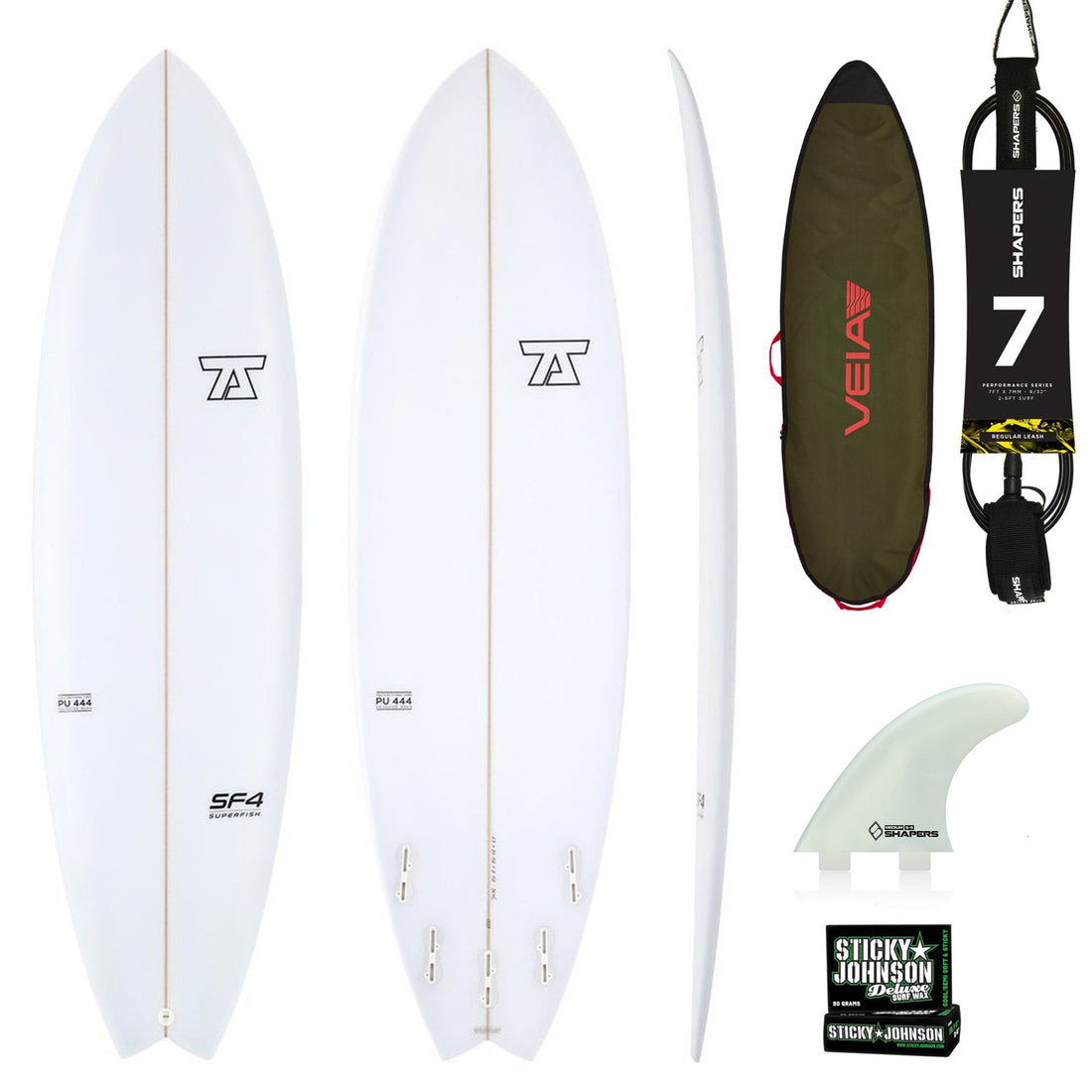Save on the Superfish 4 package deal at Freeride Surf NZ. Pick up instore in Hendertson Auckland. Superfish 4 shape, with some old design features from the past. 7S Superfish targets surfers looking for a high volume modern fish shape offering the perfect balance of stability and turning response. Shop full range of 7S Superfish at Freeride Surf Skate NZ