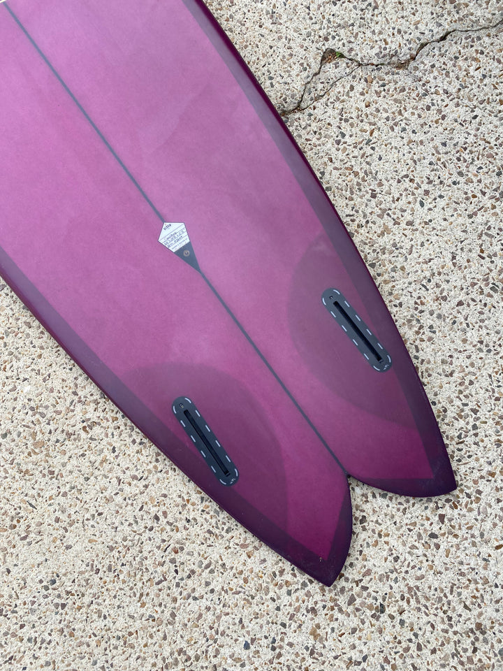 Purple Twin fin Surfboard Tail 