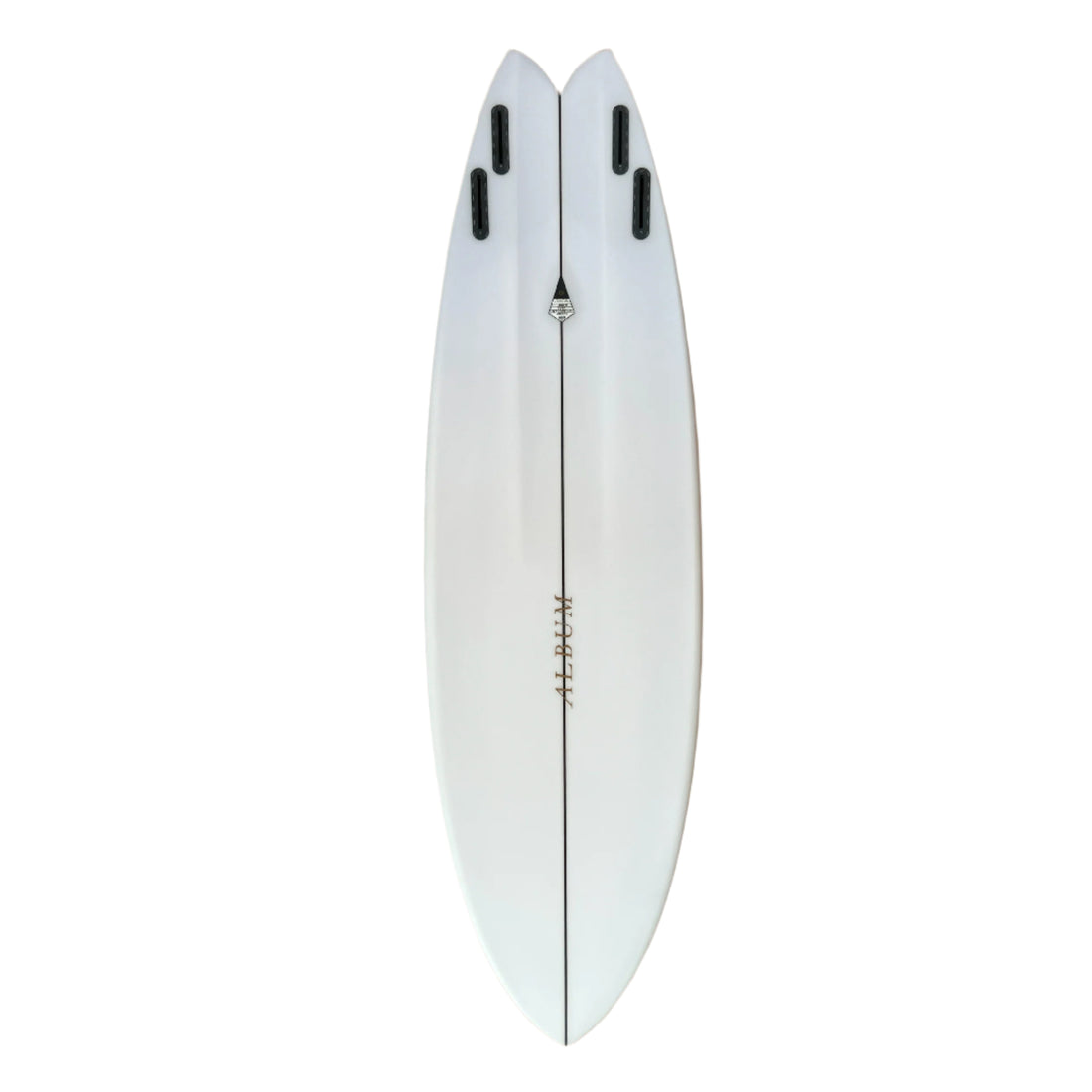 Album Vesper 6’6 Clear Surfboard bottom view 