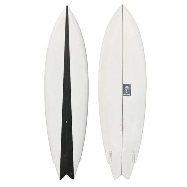 CHRISTENSON SURFBOARDS/ Wolverine 6’2 Chris Christenson Surfboard 6'2 THE WOLVERINE PU Fish Tail - White