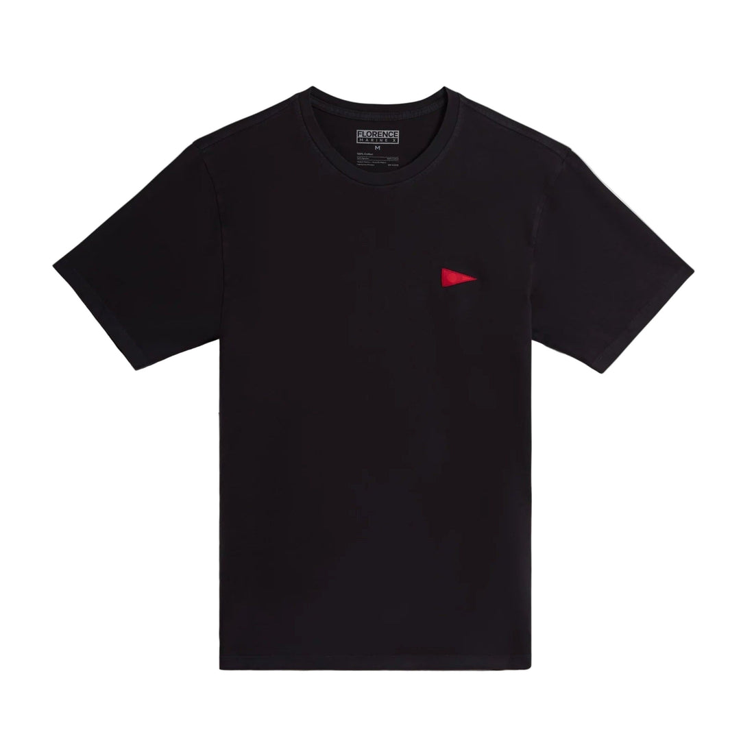 Front view of the Florence Burgee T-Shirt in Black, premium cotton crew tee with classic fit, available at Freeride Surf & Skate NZ