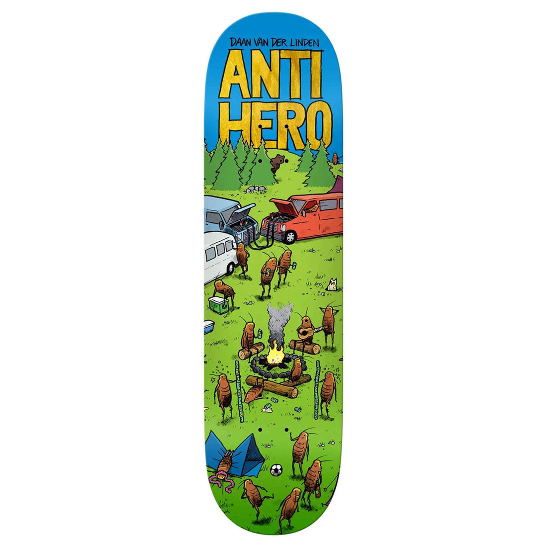 ANTIHERO DAAN ROACHED OUT SKATE DECK 8.28
