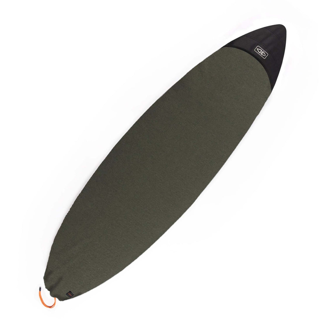 cean & Earth Core X Shortboard Stretch Sock 5’8 full view in Green with nose gaurd