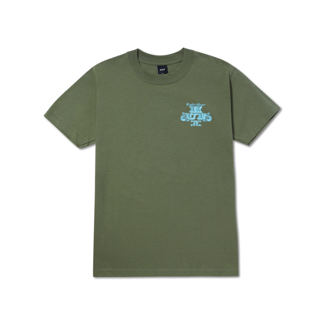 HUF PAID IN FULL OLIVE GREEN TEE