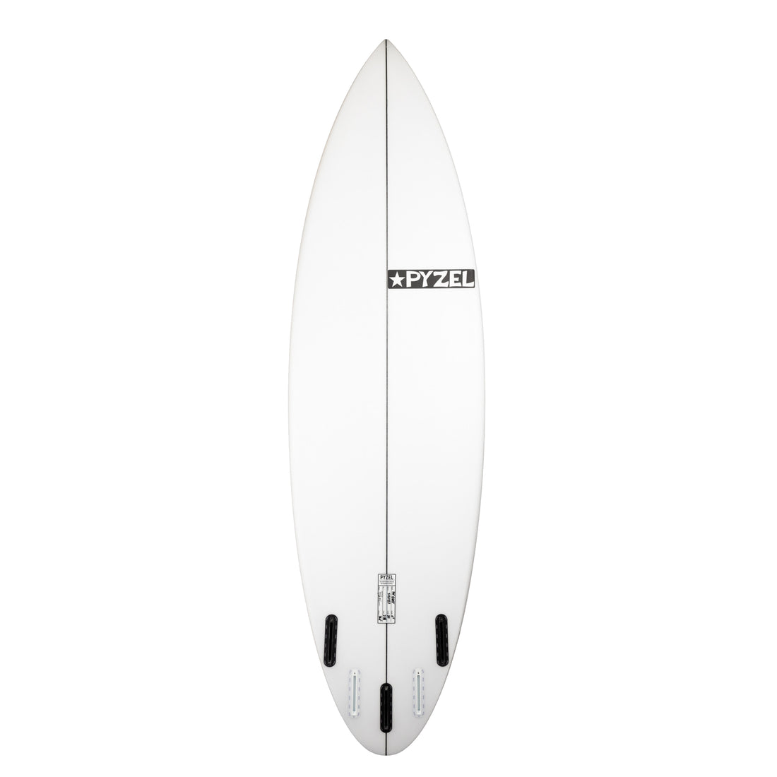 High Performance clear white surfboard back