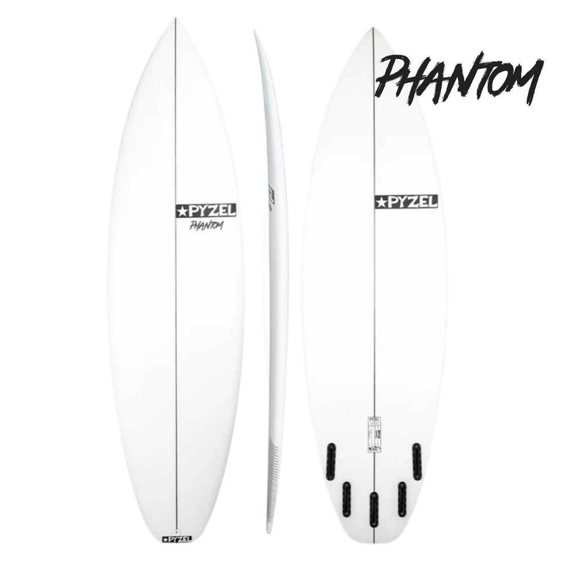 Pyzel Phantom Squash Tail Daily performance shortboard design by Pyzel. Available at Freeride Surf & Skate NZ