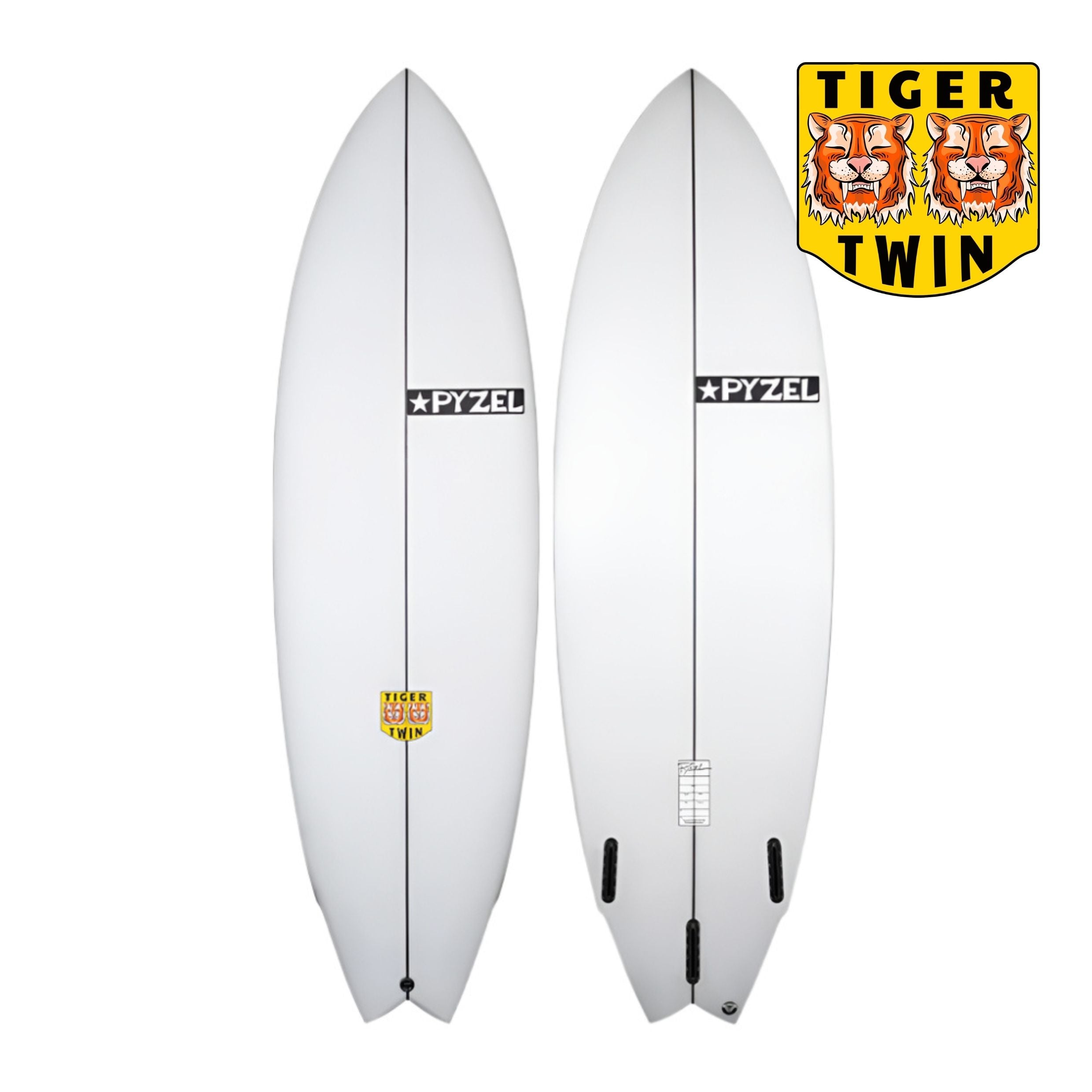 Pyzel Tiger Twin Surfboard NZ | Shop Twins At Freeride