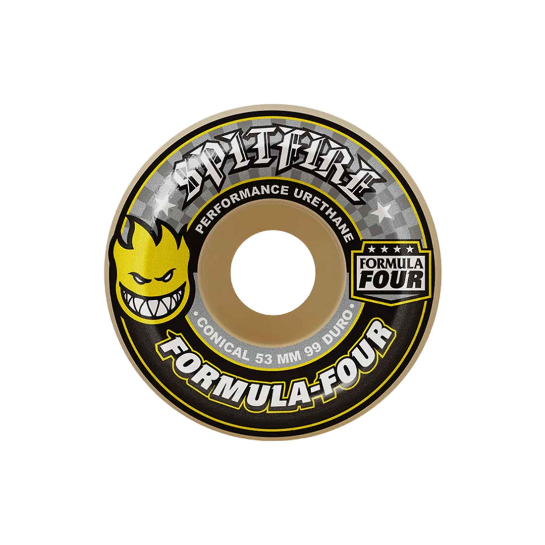 SPITFIRE WHEEL F4 99D CONICAL 54MM YELLOW