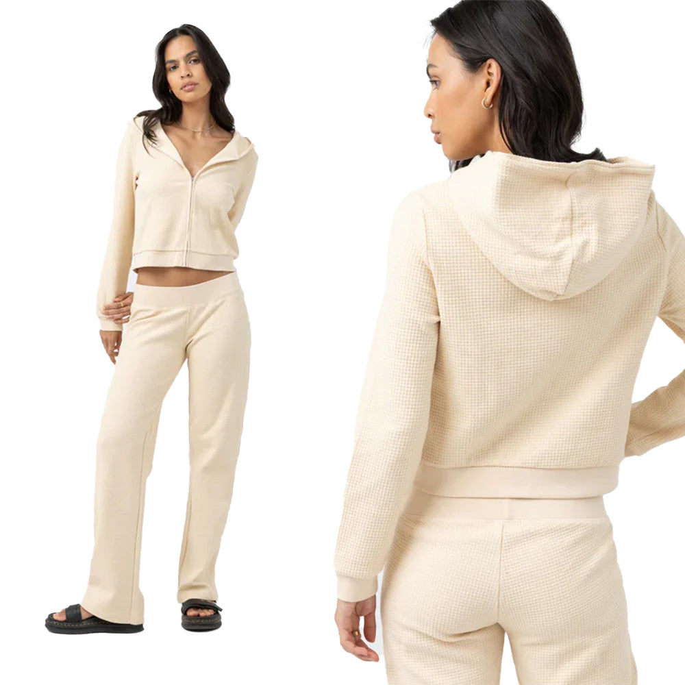 Rhythm_women's light layer zip-up cream hooded sweat on sale freeride surf henderson auckland