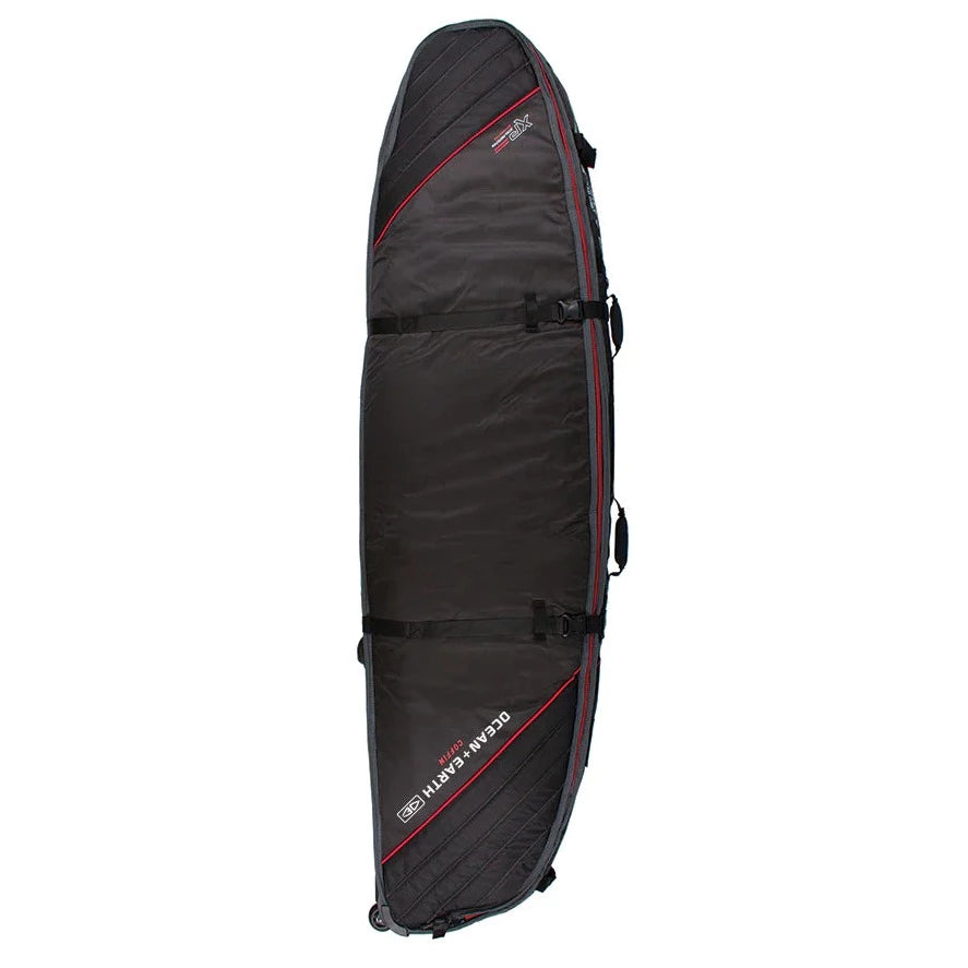 OCEAN AND EARTH TRIPLE WHEEL SHORTBOARD COVER BLACK RED 7'6