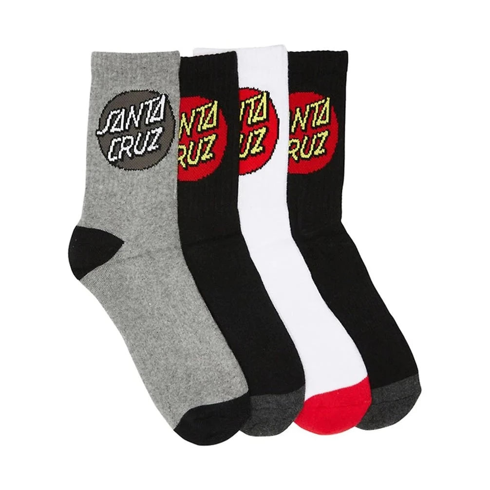 SANTA CRUZ YOUTH OTHER DOT SOCKS BLACK WHITE CHARCOAL SIZE 2 8