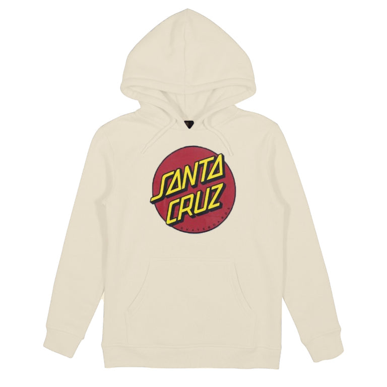 SANTA CRUZ BOYS CLASSIC DOT FRONT HOODY PULL OVER CONCRETE