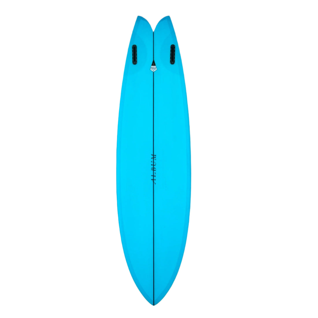 lbum Surfboards mid-length fish with narrower performance outline