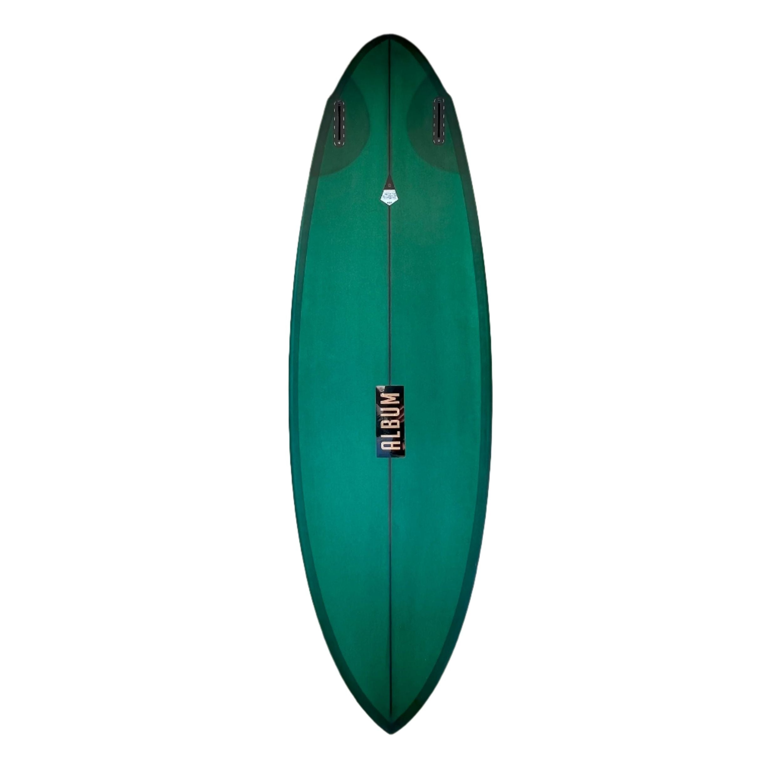 VISION　twin ツイン　デッドクークス　アルバム　HRS 湘南　超浮力 Album Twinsman 6'2 Forest Green Tint Pintail Surfboard