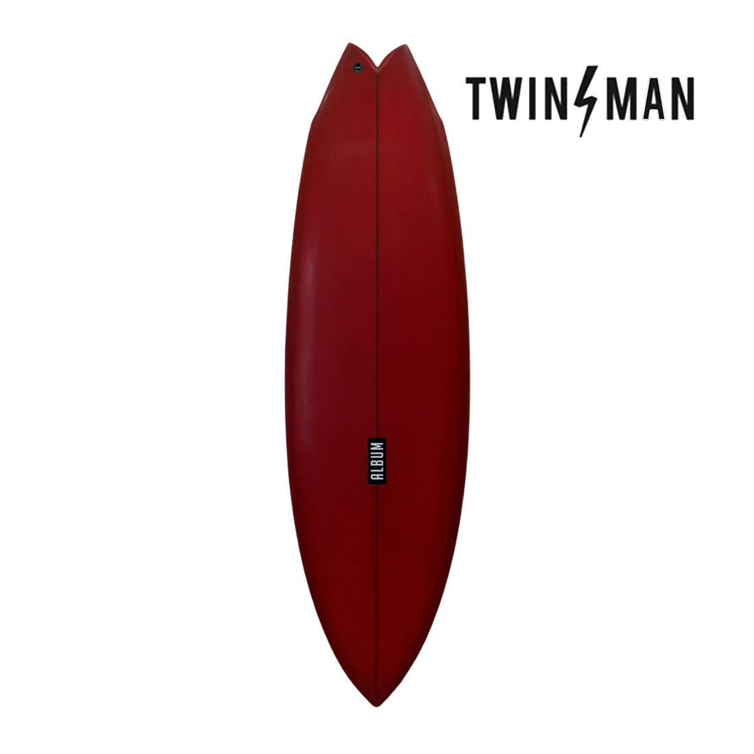Album Twinsman surfboard twin fin performance board Burgundy tint Available at Freeride Surf & Skate NZ 