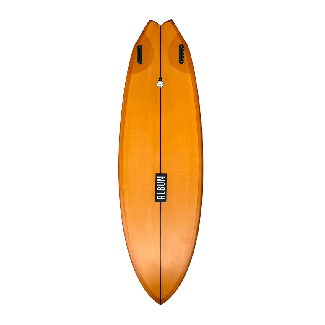 Album Twinsman Swallow Tail Twin Fin Orange Colourway.
