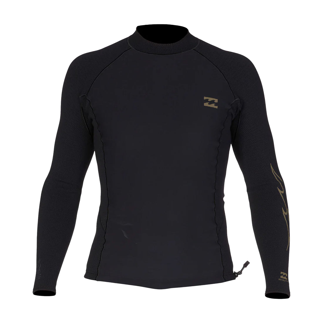 Billabong 101 Revolution Natural Neo Jacket in Black with 1mm bio-based foam and Graphene lining, available at Freeride Surf & Skate NZ.