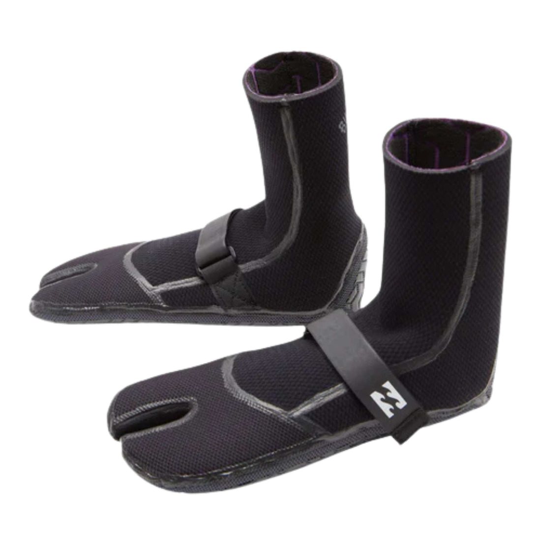 Billabong 3mm Furnace Comp split toe wetsuit boots black warm flexible surf booties available at Freeride Surf & Skate NZ.