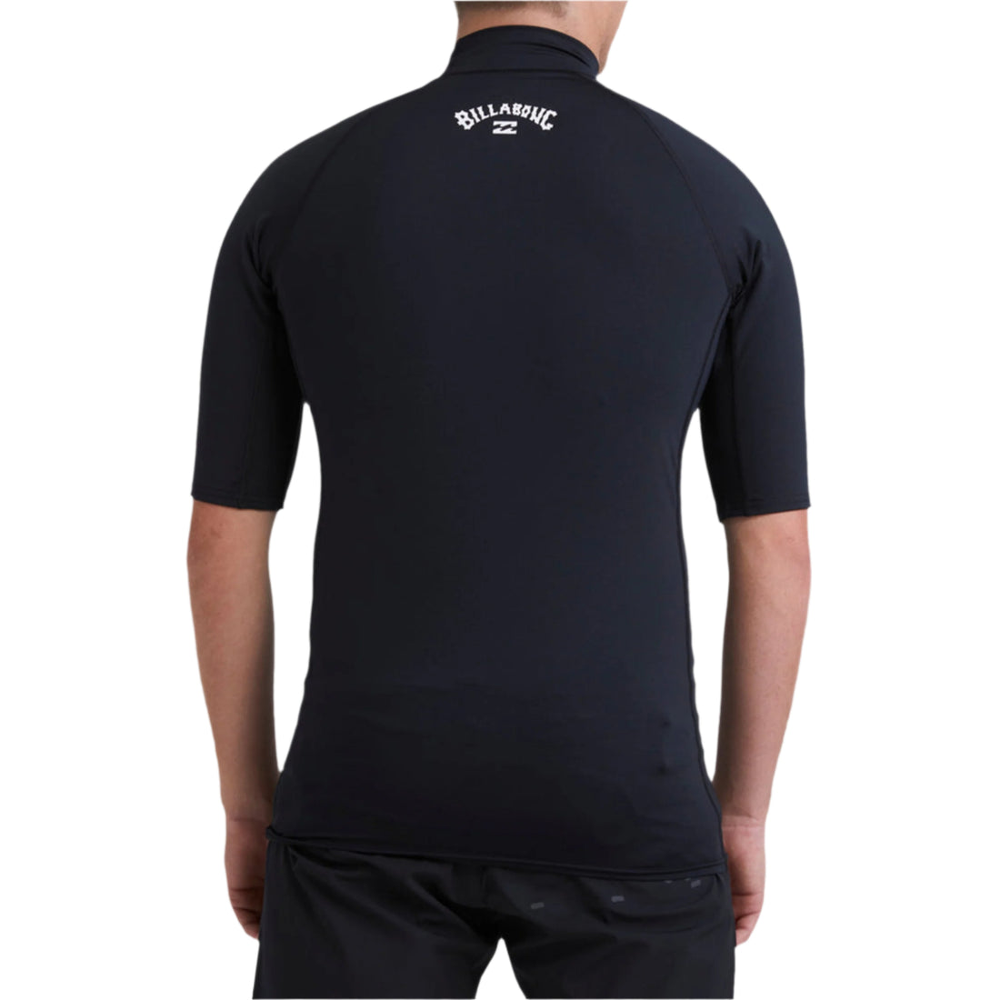 Billabong All Day Arch Rash Top in Black with performance fit and UPF 50+ sun protection, available at Freeride Surf & Skate NZ.