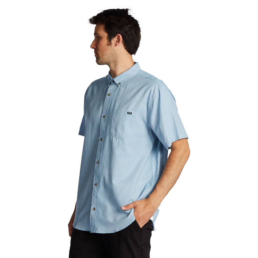 Billabong All Day Shirt in Powder Blue available at Freeride Surf & Skate NZ.