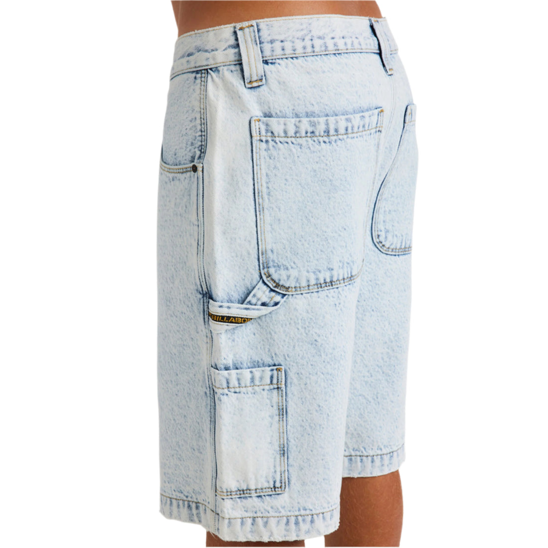 Billabong Bad Dog Workwear Short in Stone Blue with relaxed 21" fit and classic workwear-inspired styling.