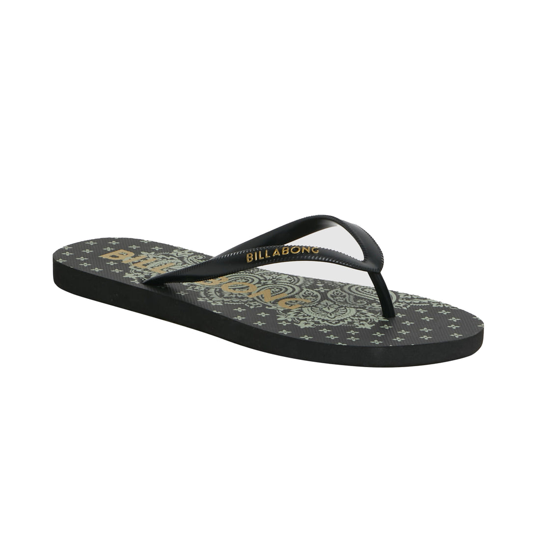 Billabong Bandana Thong in Black Green available at Freeride Surf & Skate NZ.