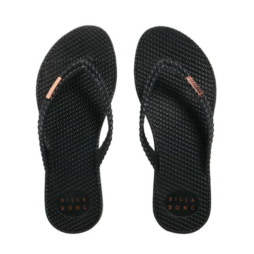 Billabong Kick Back Thong in Solid Black Rose available at Freeride Surf & Skate NZ.