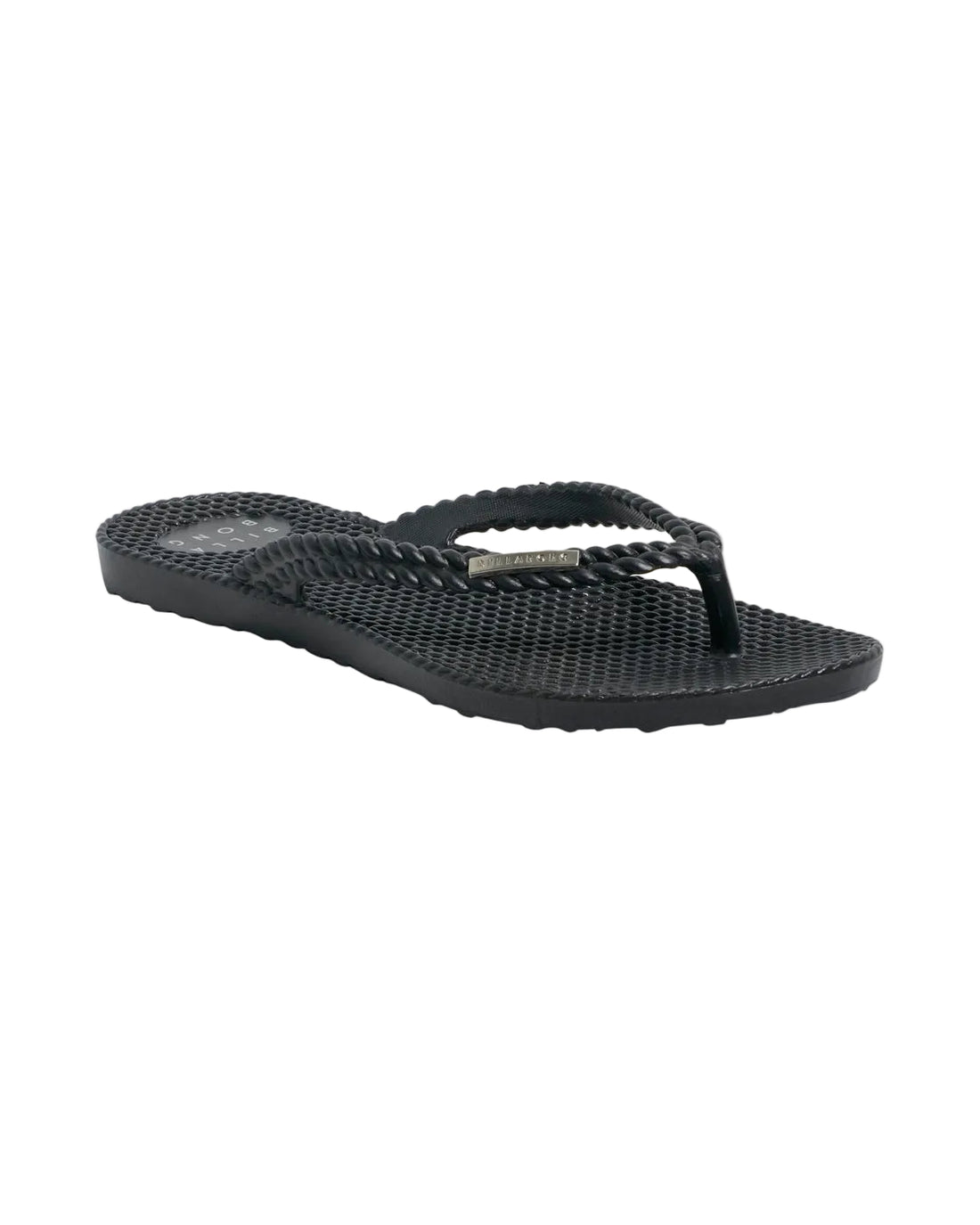 Billabong Kick Back Thong in Solid Black Silver available at Freeride Surf & Skate NZ.