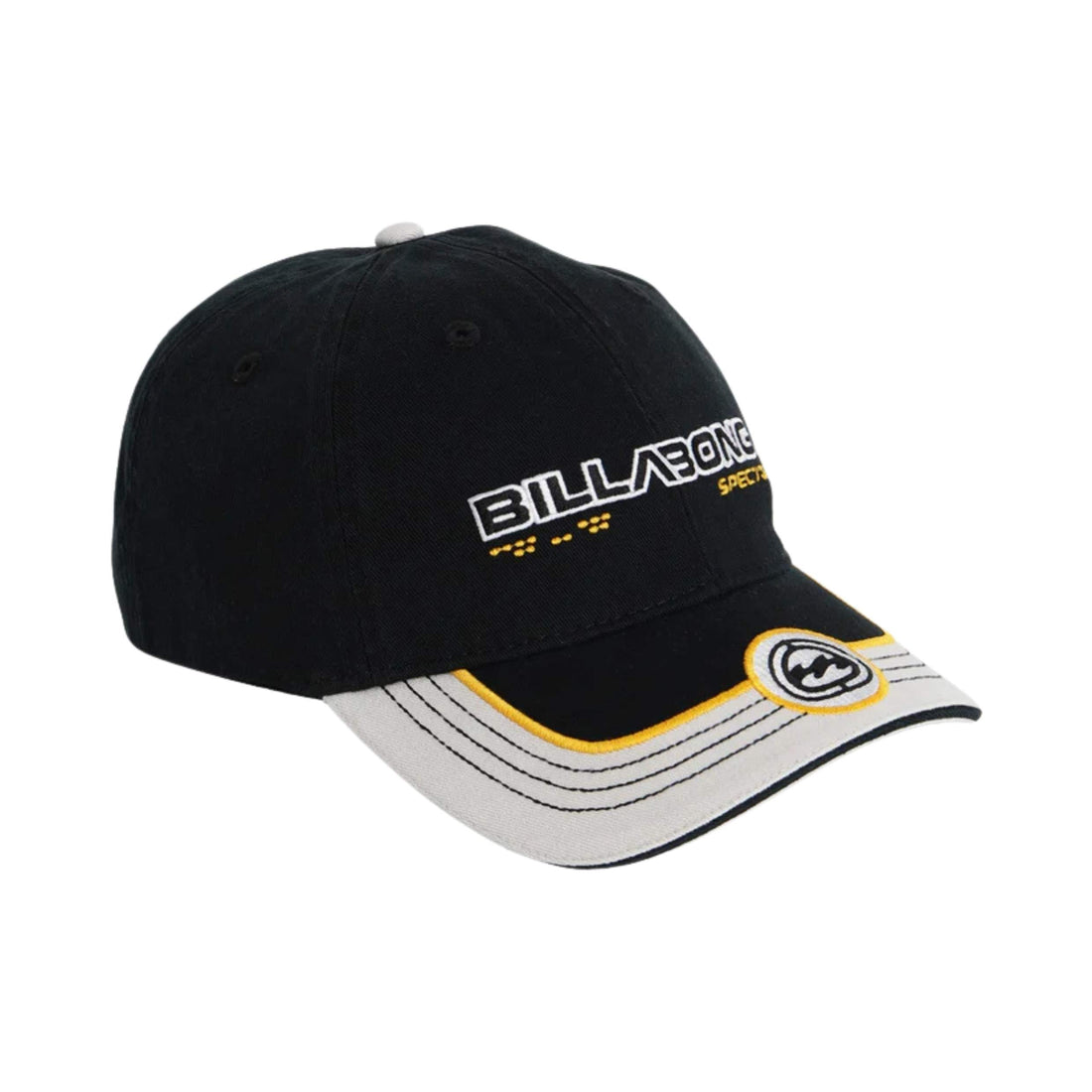 Billabong Spec 73 Cap in black with curved brim and front logo, available at Freeride Surf & Skate NZ.