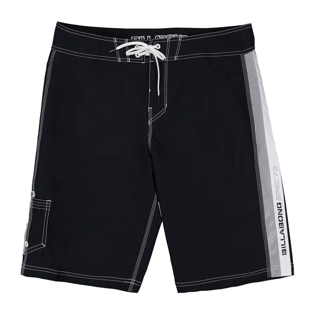 Part of the Spec 73 collection


- 22 inch length, fixed waist performance boardshort
- Made from recycled PET plastic bottles and finished with a micro repellent coating for a lightweight, quick drying fabric
- Billabong stencil font and bracket wave logo branding on one side, small pocket on the other side
- Spec 73 branding

Please see garment label for care instructions.

Material: 100% Recycled Polyester