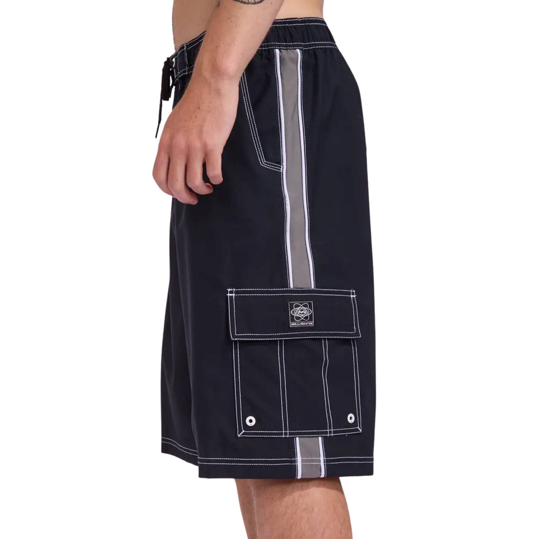 Billabong Throw On 3.0 boardshort in black with elastic waist and cargo pockets available at Freeride Surf & Skate NZ.