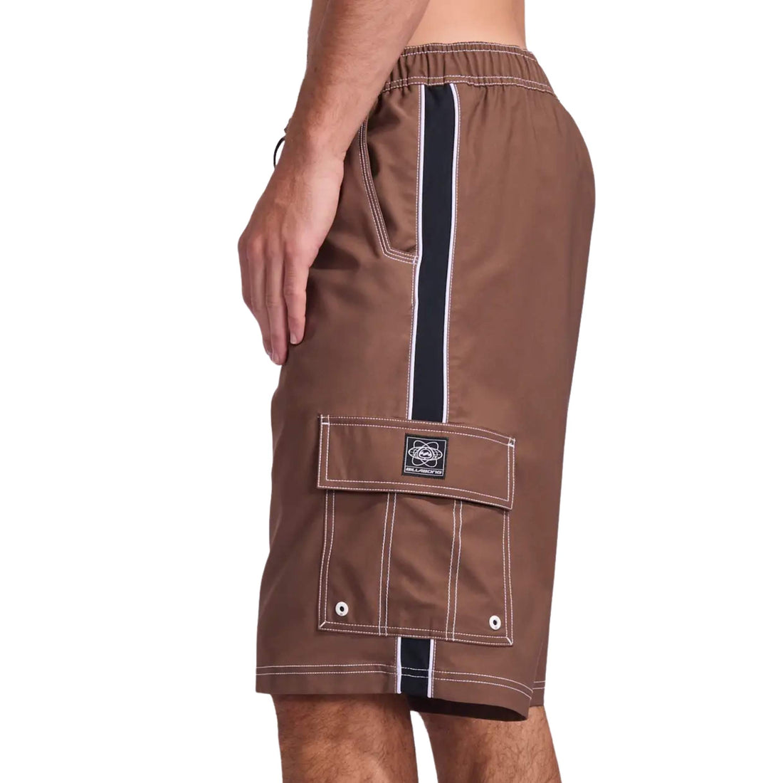 Billabong Throw On 3.0 boardshort in mocha with elastic waist and cargo pockets available at Freeride Surf & Skate NZ.