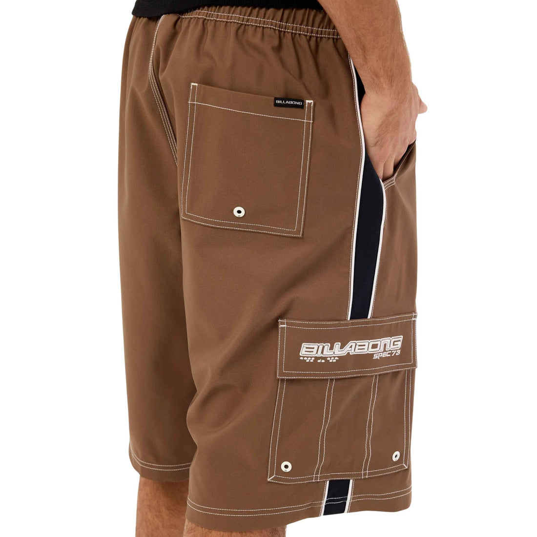 Billabong Throw On 3.0 boardshort in mocha with elastic waist and cargo pockets available at Freeride Surf & Skate NZ.