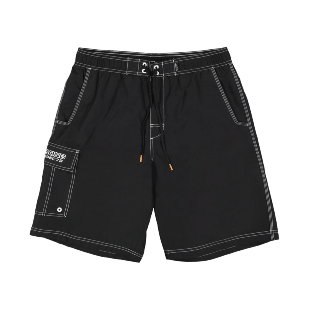 Billabong Throw On boardshort in black black with elastic waist and cargo pockets available at Freeride Surf & Skate NZ.