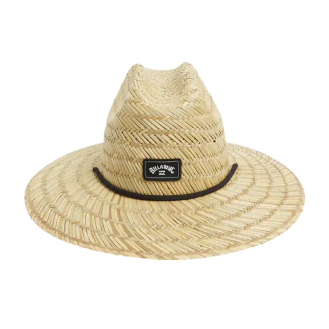 Billabong Tides Print Straw Hat in natural straw with Dusty Blue printed under-brim, available at Freeride Surf & Skate NZ.