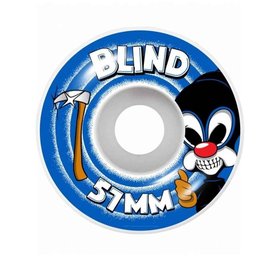 Blind Reaper Impersonator 51mm Blue skate wheels — hard urethane street wheels with graphic design, available at Freeride Surf & Skate NZ.