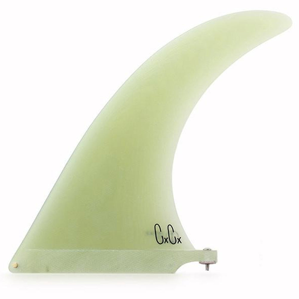 Captain Fin Co. Christenson Tracker Fin Clear 8.5" longboard fin with plate and screw system at surf shop Auckland NZ