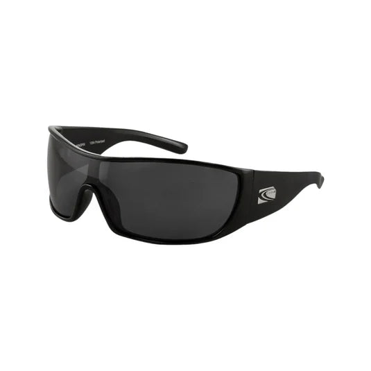 Carve Kingpin black polarised sunglasses with classic frame design, available at Freeride Surf & Skate NZ.