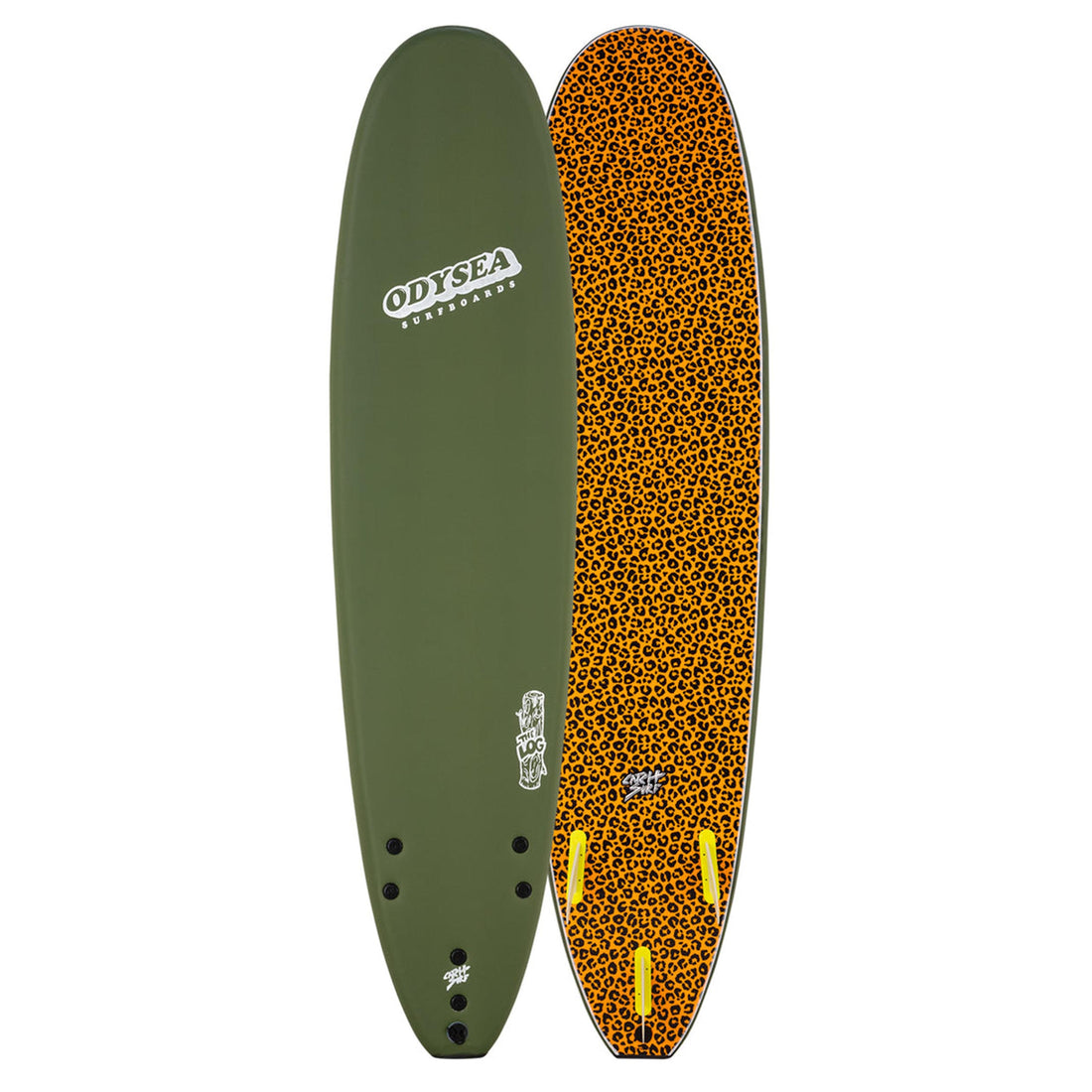 Catch Odysea 8ft Log Softboard Military Green. Super-Fun for all skill levels!
Tons of Float and Easy Wave Catching.
Stiff Dual Composite Core. Triple Wood Stringers!
Durable HDPE Slick Bottom with Bumper-Tail.
