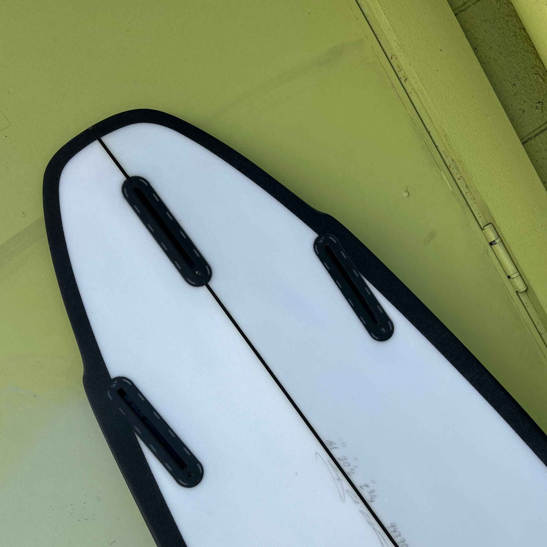 Christenson Lane Splitter surfboard with a squash tail design, 2+1 Futures Set Up, Black Rail Spray. Shop Christenson Surfboards at Freeride Surf & Skate NZ