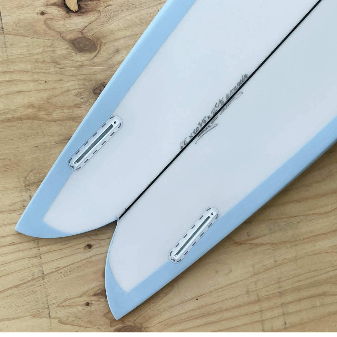 Christenson Long Phish 2.0 Surfboard 6'6 Swallow Tail Blue Tint In stock Instore at Freeride Surf and Skate NZ 