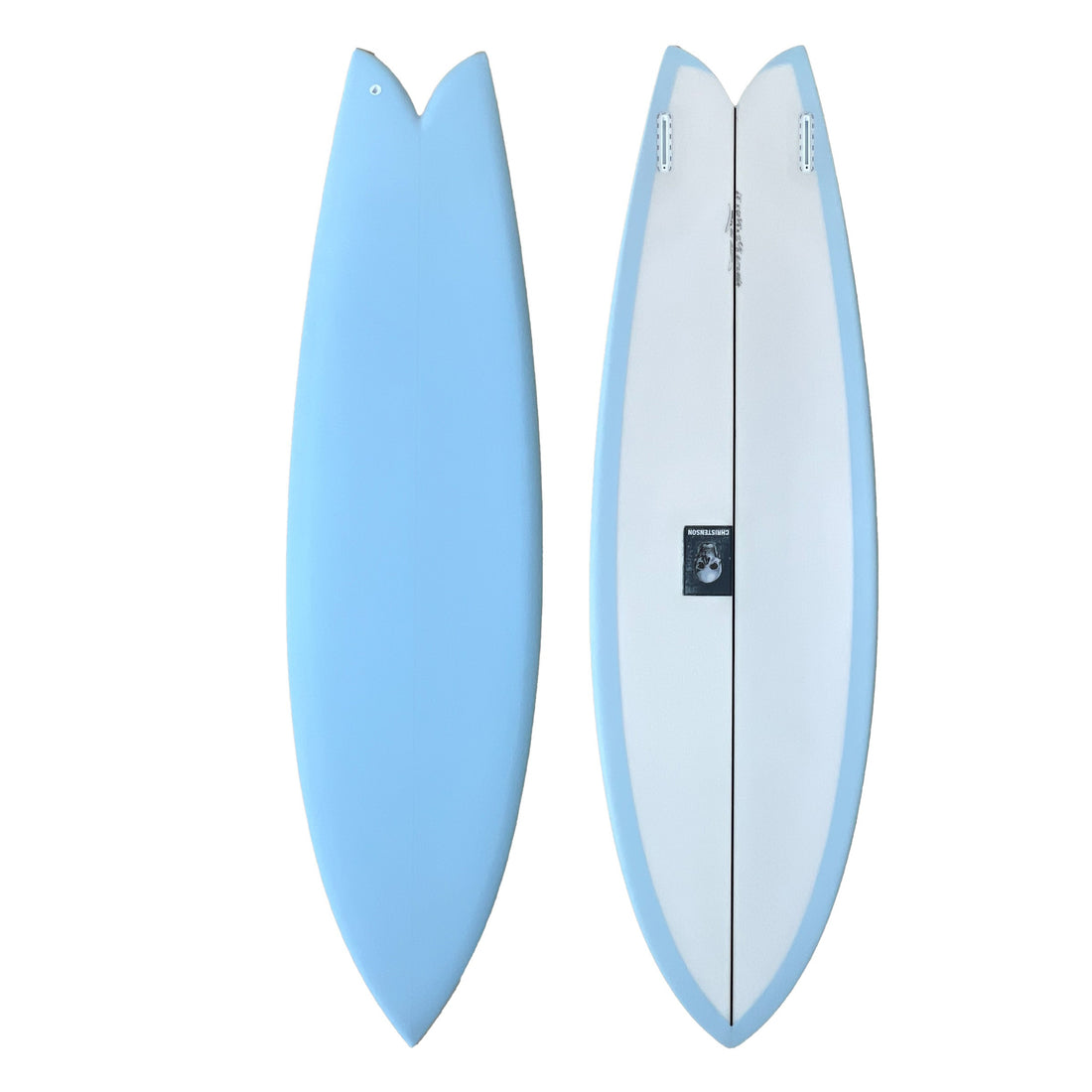 Christenson Long Phish 2.0 Surfboard 6'6 Front Deck Back Deck View Blue Tint In stock Instore at Freeride Surf and Skate NZ 
