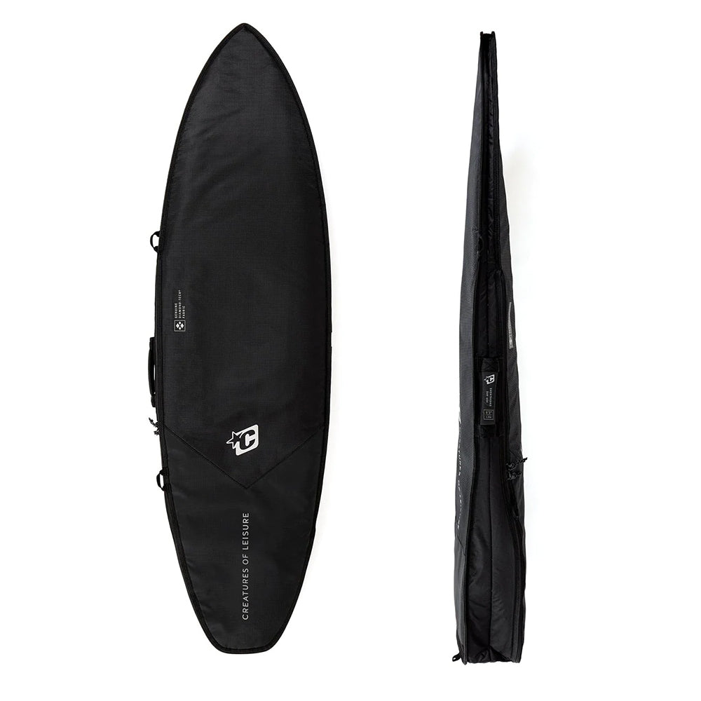 Creatures of Leisure DT2.0 7 foot 6 shortboard surfboard bag with diamond tech fabric available at Freeride Surf & Skate NZ.