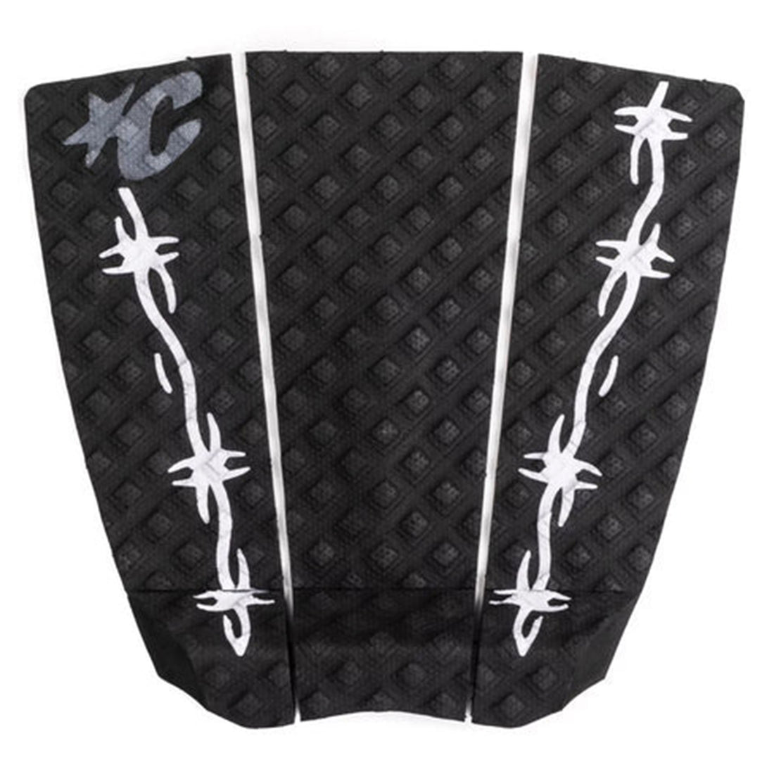 Jack Freestone's Creatures of Leisure THERMO-LITE traction pad is thinner, lighter and more responsive. Jack created his Signature traction with a squarer and wider template for his larger foot, and preferred wider tail surfboards.