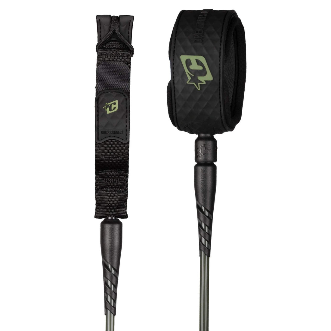 Creatures of Leisure Reliance Standard Duty 6ft surfboard leash military black available at Freeride Surf & Skate NZ.