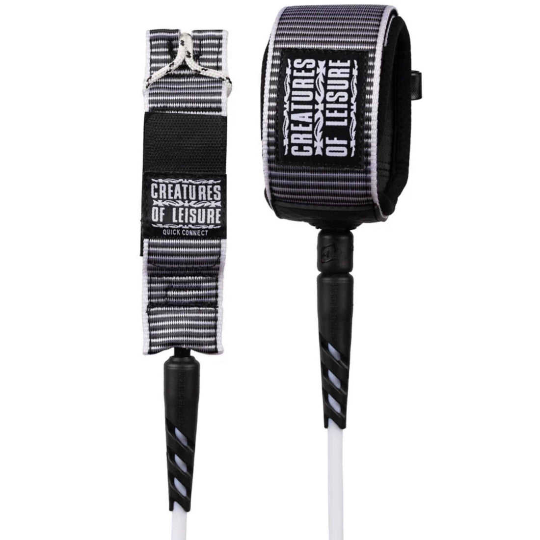 Creatures of Leisure Reliance Standard Duty 6ft Surf Leash in White Thorn featuring 7mm cord, DNA 2.0 connection, non-slip cuff and dual bearing swivels, available at Freeride Surf & Skate NZ.