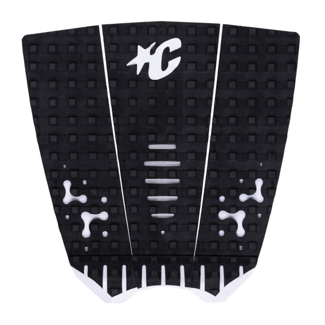 LOC-LITE is the newest traction advancement developed by 3x World Champion Mick Fanning. Fusing the proven Square Loc high profile traction with micro dot THERMO-LITE finish, strategic heel &amp; toe cut-outs for ultimate foot engagement and performance. Shop Creatures tail pads at Freeride Surf Skate NZ