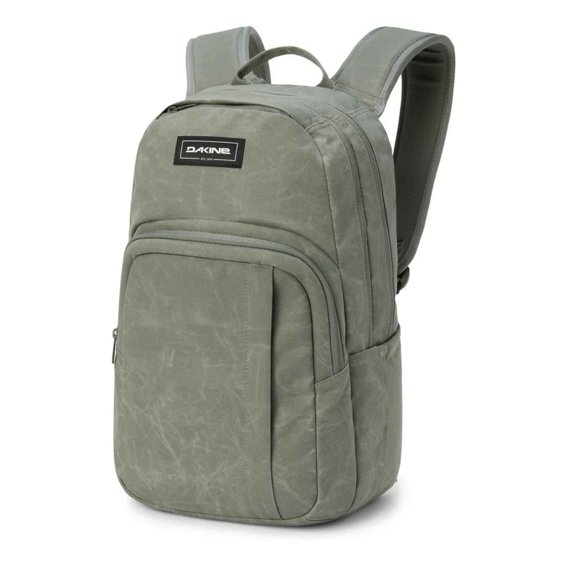 Dakine Campus Backpack 25L in Mulled Basil Green — mid-size laptop backpack with insulated cooler pocket, organiser pockets, and padded straps, available at Freeride Surf & Skate NZ.