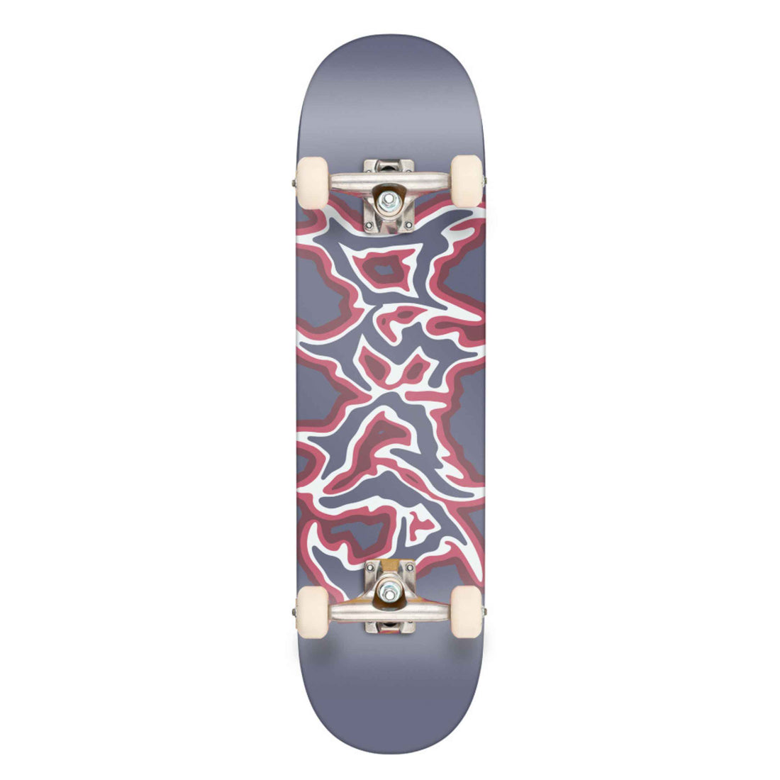 Deca Metal Script Grey 8.5" complete skateboard with aluminium trucks and 52mm wheels.